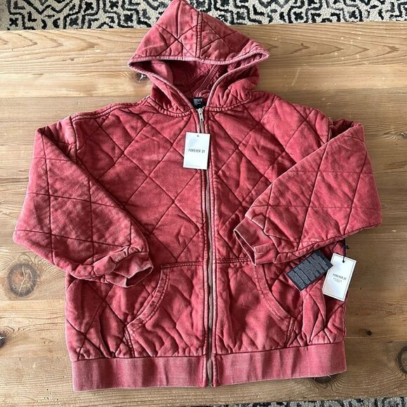 FOREVER 21 QUILTED ZIP UP JACKET BLOSSOM NEW WITH TAGS - Picture 3 of 6